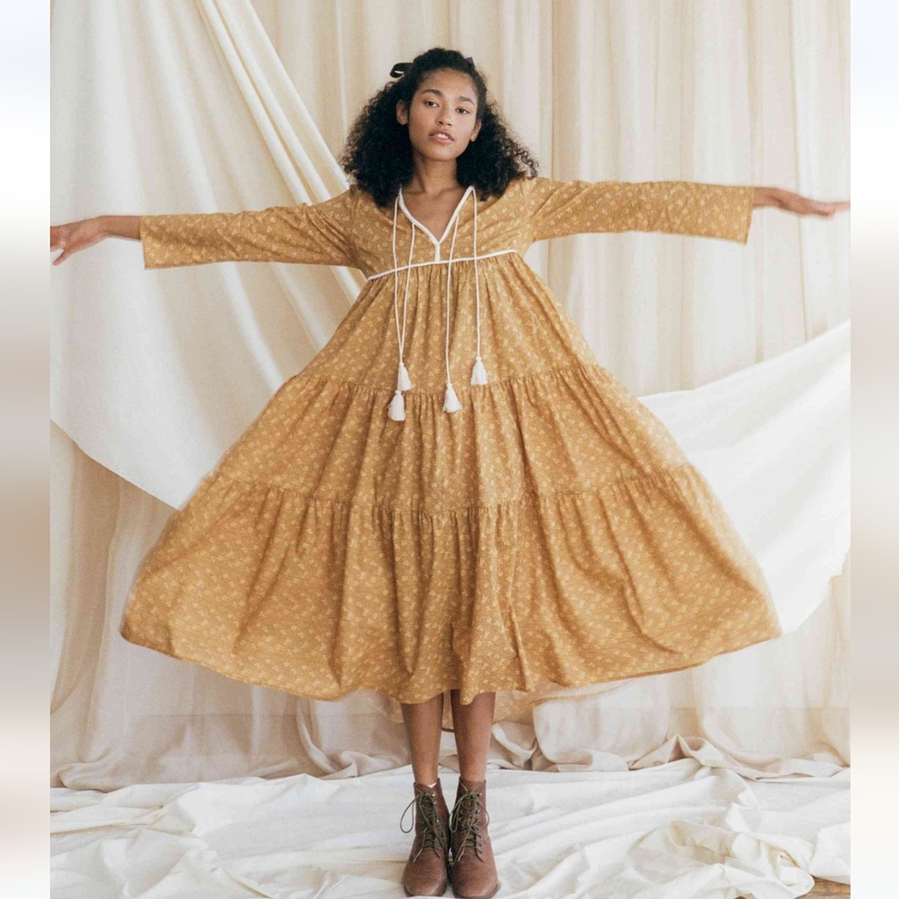 Christy Dawn Paloma Dress in Biscotti Cosmos Floral